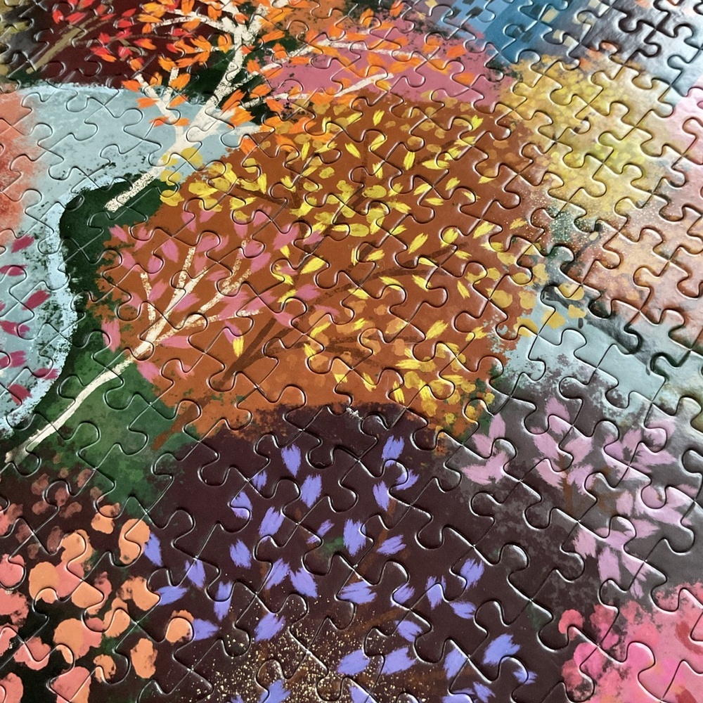 Galison Parkside View 1000 Piece Puzzle Complete 20x27 Pink Purple Cityscape - Picture 15 of 15
